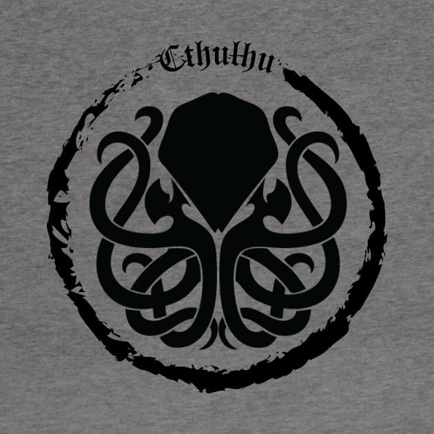 Cthulhu Logo Black by Milena93